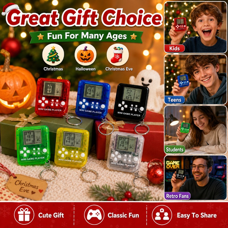 Mini-Tetris-Spielkonsole Schlü – Gaming Console Keychain Bewertung und Preis