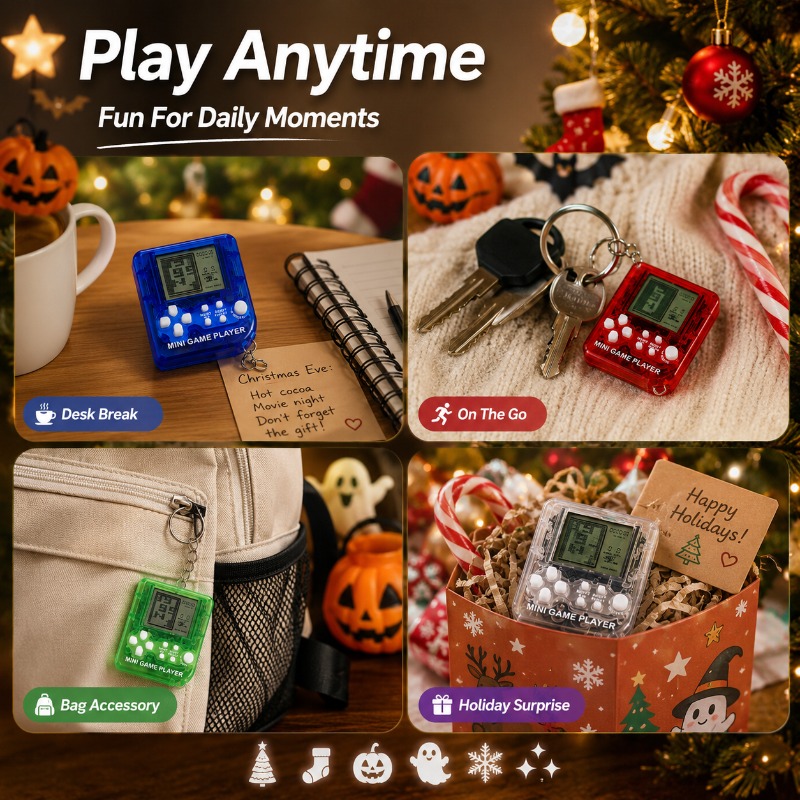Mini-Tetris-Spielkonsole Schlü – Gaming Console Keychain Bewertung und Preis
