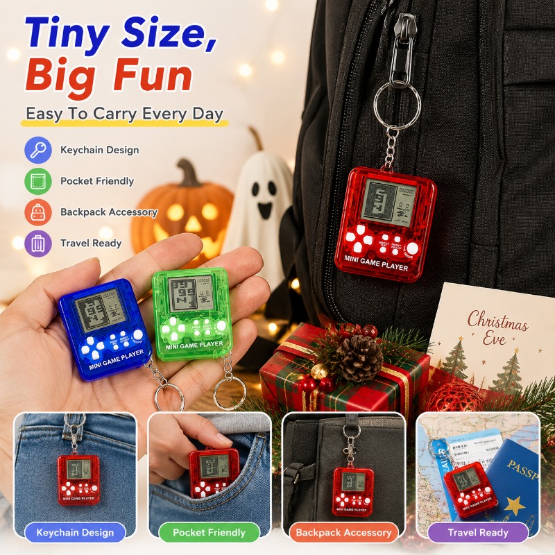 Mini-Tetris-Spielkonsole Schlü – Gaming Console Keychain Bewertung und Preis